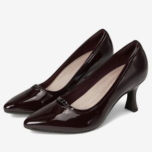 New Clarks Women's Kataleyna West Black Pumps Heels Shoes Size 6 W
